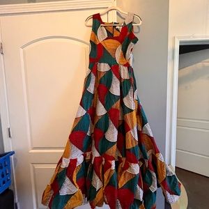 HTF Sika x Anthropologie Geometric Maxi Dress Size 8